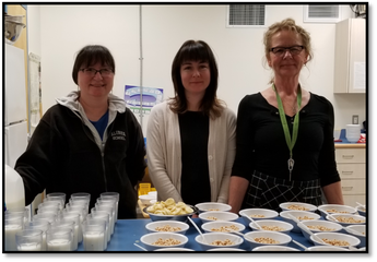 Picture of 3 people in a kitchen