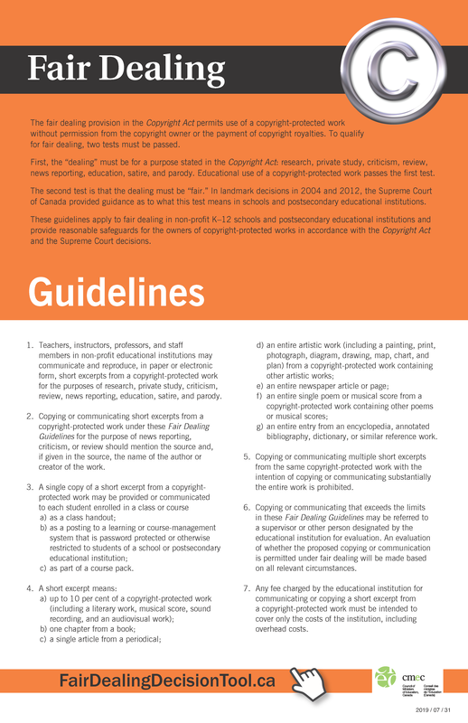 Fair Dealing Guidelines