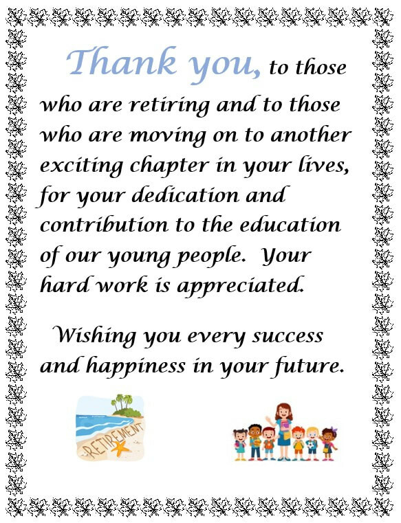 Retirement letter