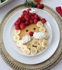 Picture of a pancake that looks like santa
