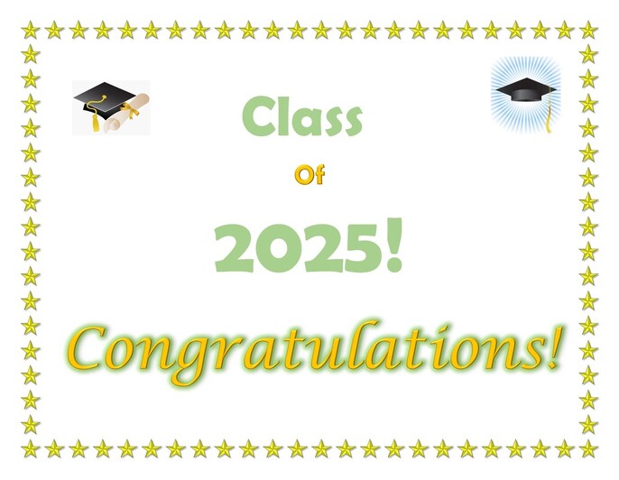 Class of 2025 congratulations poster